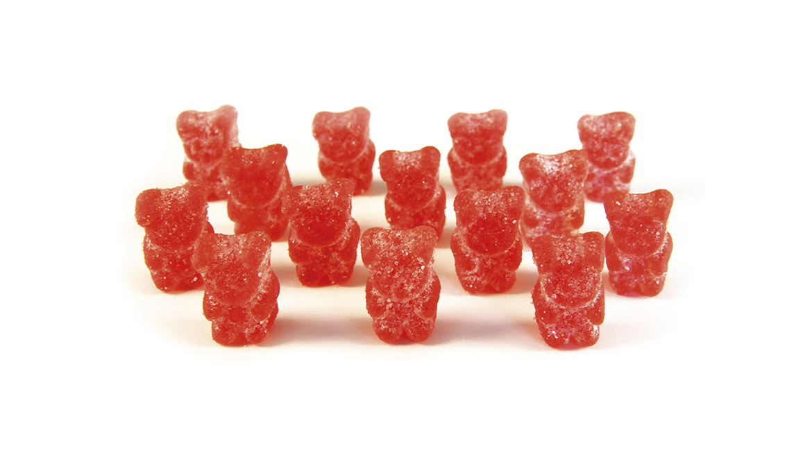 STRAWBERRY FLAVOURED GUMMY CANDIES