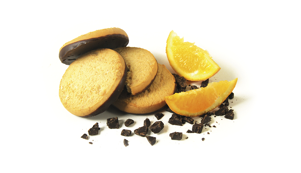 CHOCOLATE-COATED ORANGE BIG BISCUITS